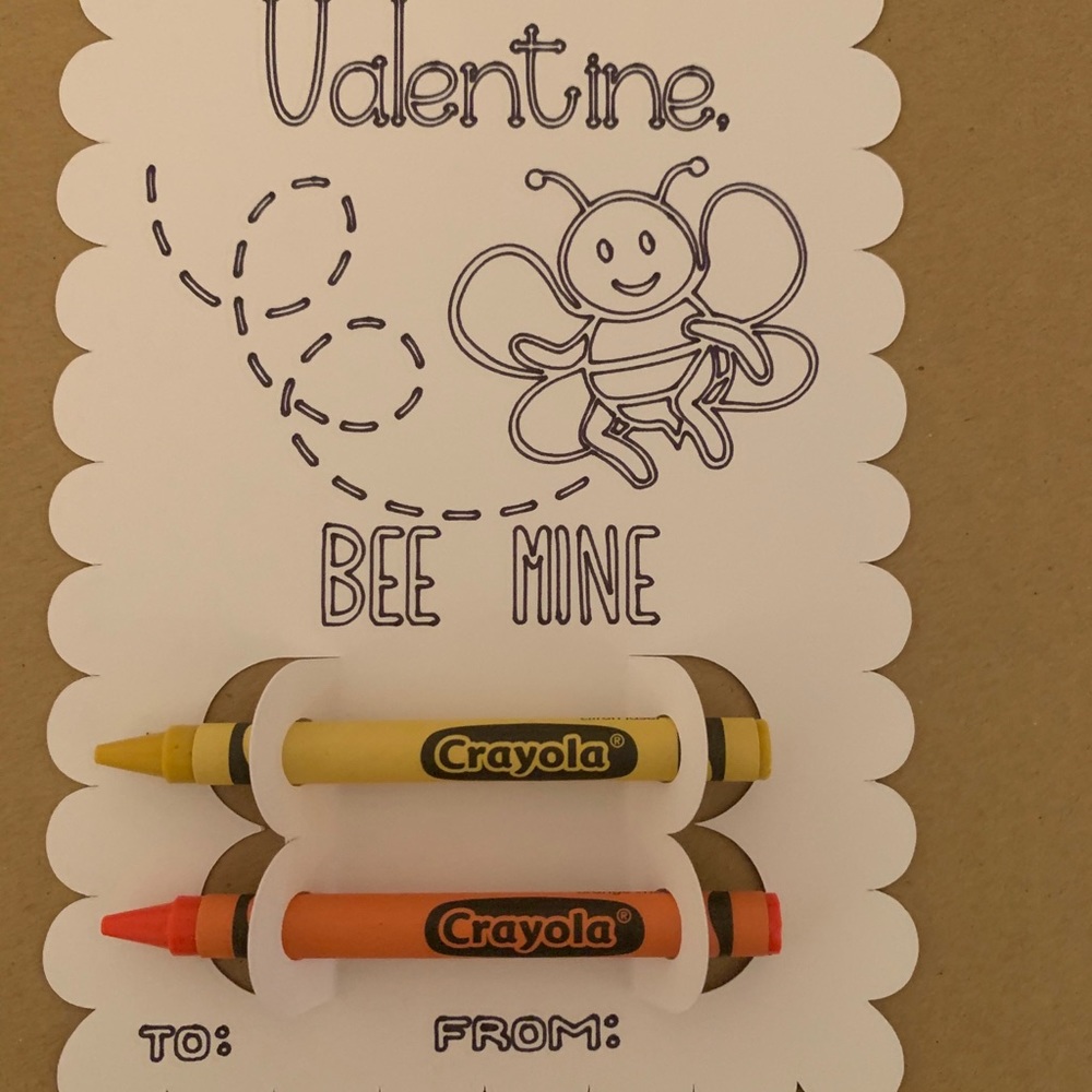 24 Kid’s Valentines Day Crayon Coloring Sheets - Picture 8 of 10